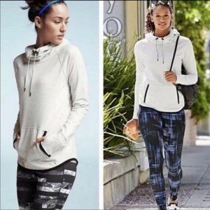 Athleta Sentry Cowl Neck Pullover - Light Gray S